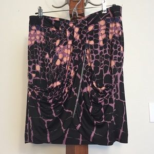 Black and Purple Tibi Skirt